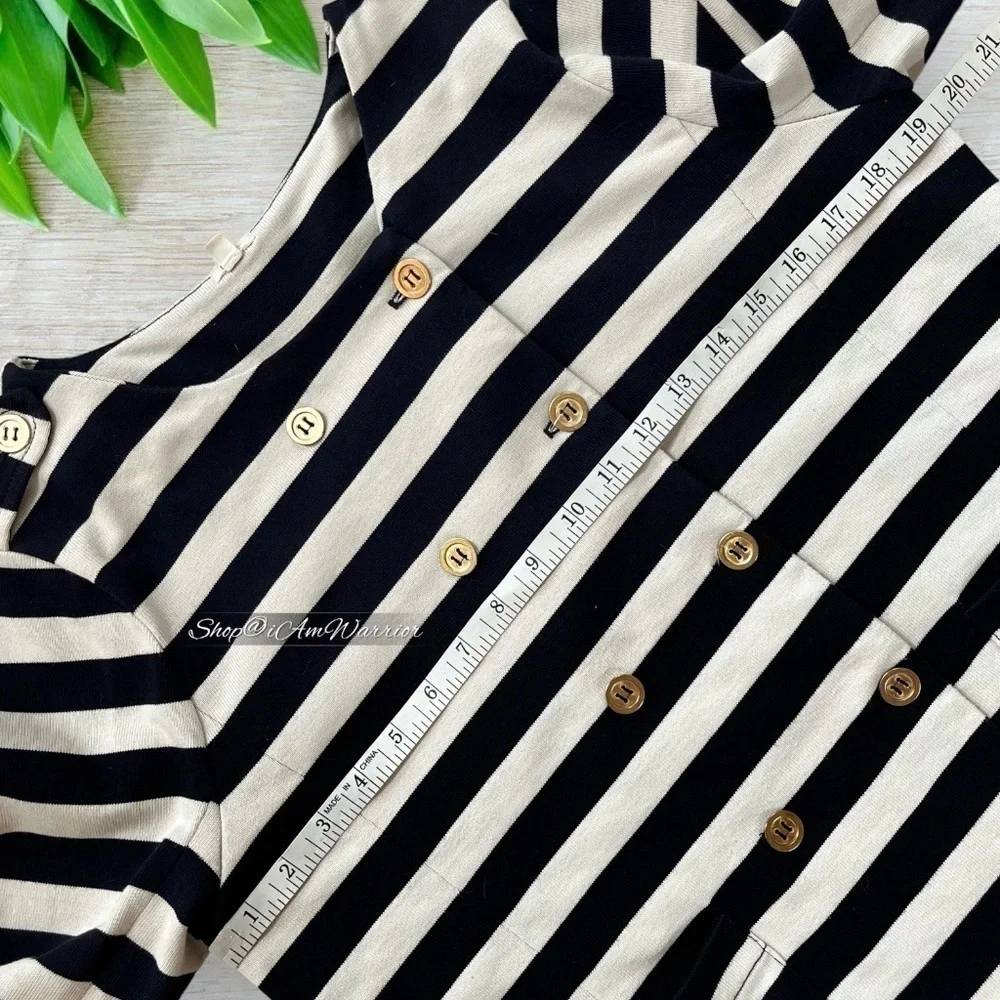 J.Crew navy/cream striped sailor double breasted knit jacket *shop@iamwarrior